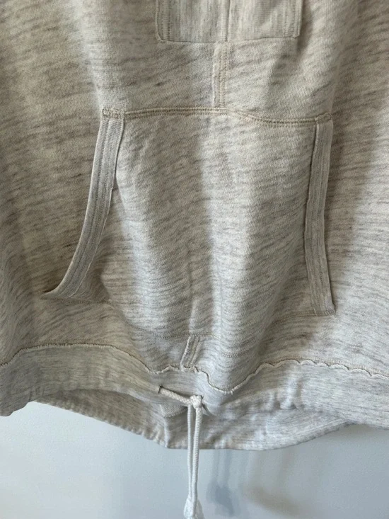 Free People Beach Arrival Hoodie XS Slouchy Heathered Grey with Toggle Detail - Picture 5 of 16